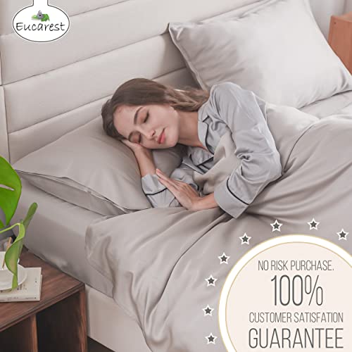 Organic TENCEL Split-King Bed Sheets - Gray