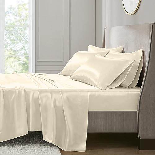 Ivory Tencel Cal King Cooling Fitted Sheet