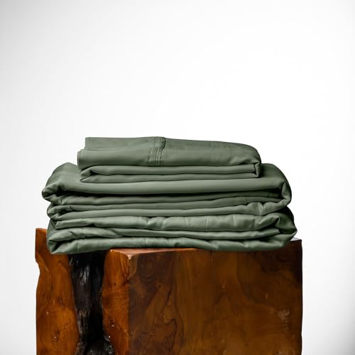 Eucalyptus Cooling King Size Sheet Set - Moss