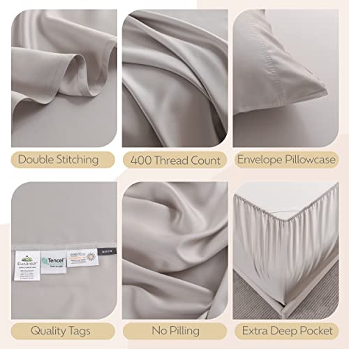 Organic TENCEL Split-King Bed Sheets - Gray