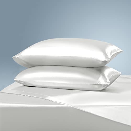 Ivory Queen Satin Bed Sheet Set - 4 Pieces