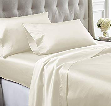 Ivory Mulberry Silk King Sheet Set - 4 Pieces