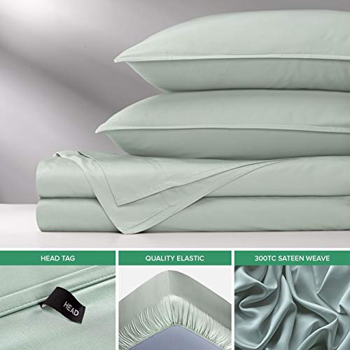 Organic Bamboo Queen Bed Sheet Set - Sea Glass