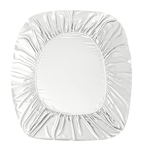 Ivory Queen Satin Bed Sheet Set - 4 Pieces