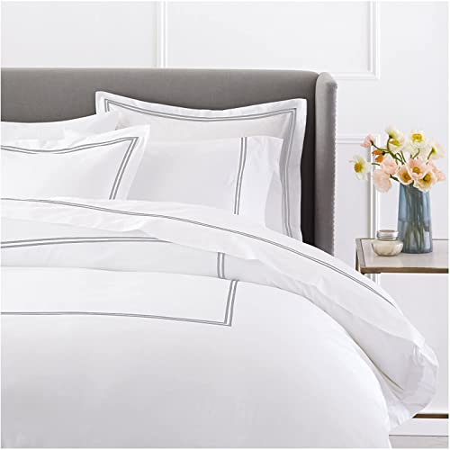 Luxury 400-Thread Egyptian Cotton Grey Duvet Set