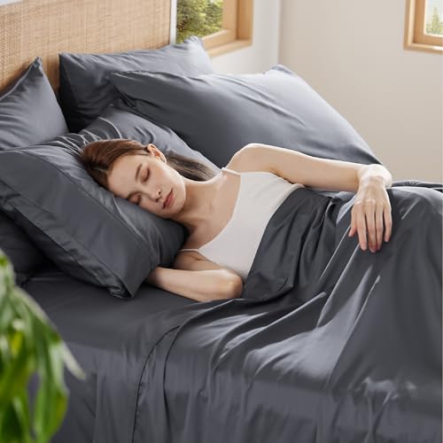 Luxury 100% Cotton Queen Sheet Set - Grey