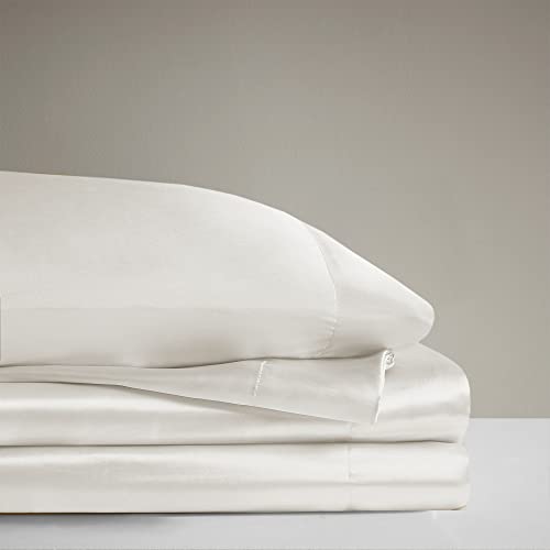 Luxury Satin Sheet Set - Full, Ivory, 6 Piece