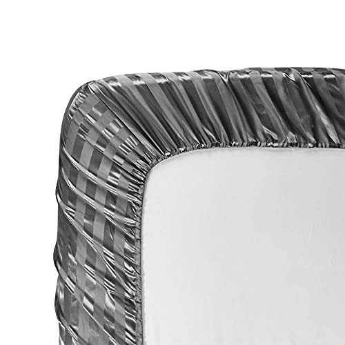 6-Piece Luxury Satin Bed Sheet Set - Grey