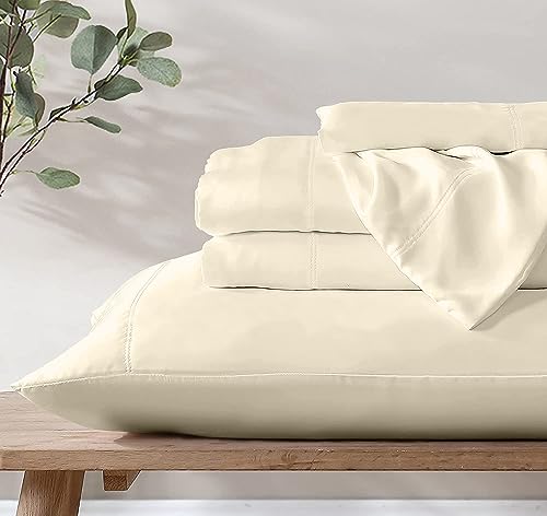 Ivory Tencel Cal King Cooling Fitted Sheet