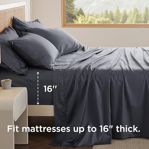 Luxury 100% Cotton Queen Sheet Set - Grey
