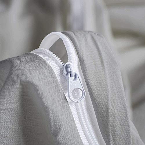 Silver 100% Egyptian Cotton Queen Duvet Cover Set