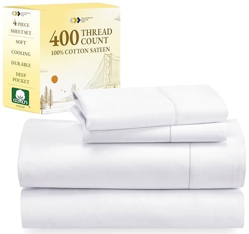 Luxury King Size Cotton Sateen Sheet Set