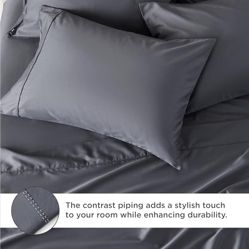 Luxury 100% Cotton Queen Sheet Set - Grey