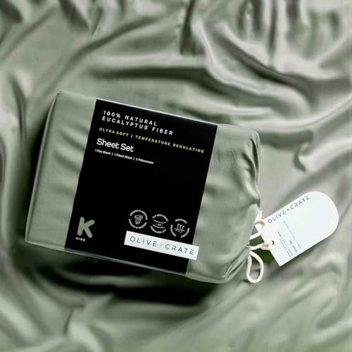 Eucalyptus Cooling King Size Sheet Set - Moss