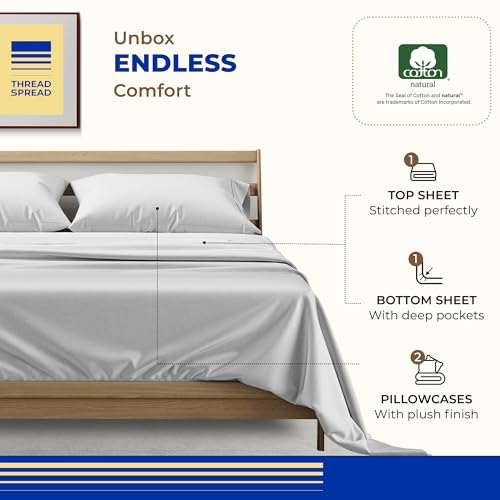 Luxury 100% Egyptian Cotton Queen Bed Sheet Set