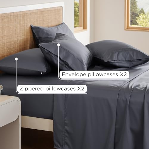 Luxury 100% Cotton Queen Sheet Set - Grey