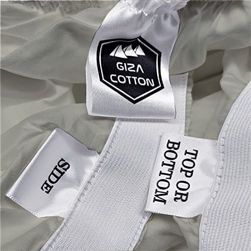 Giza Egyptian Cotton King Sheet Set - Silver Gray