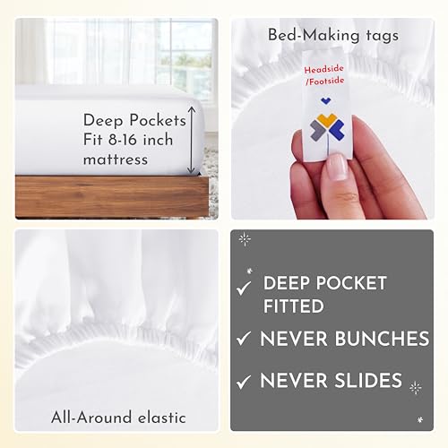 Luxury King Size Cotton Sateen Sheet Set