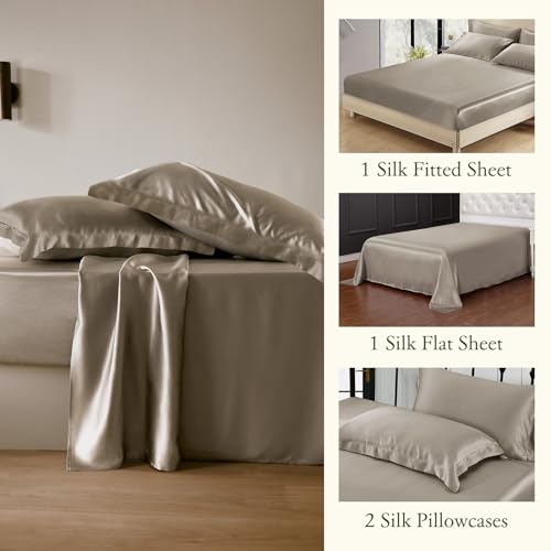 LilySilk King Size 4PC Silk Bedding Set