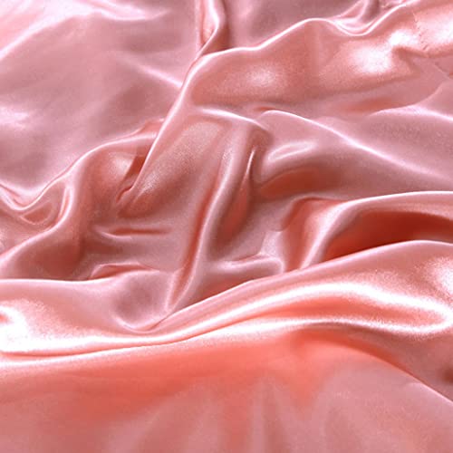Luxury Pink Satin Queen Bedding Set