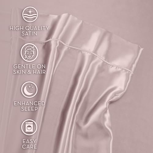 Martex Satin Silk 4-Piece Pink Bed Set