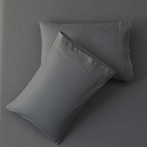 Luxury 4-Piece King Bed Sheet Set - Dark Grey