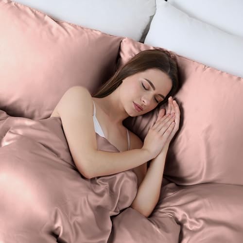 Martex Satin Silk 4-Piece Pink Bed Set