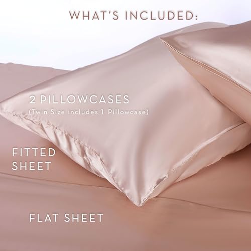 Martex Satin Silk 4-Piece Pink Bed Set