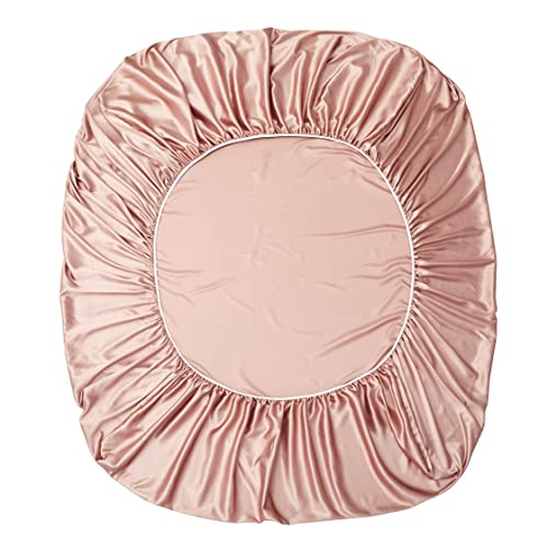 Rose Gold Satin Duvet Cover Set, Queen Size