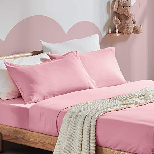 Kids Queen Bed Sheet Set - Ballet Pink 4-Piece
