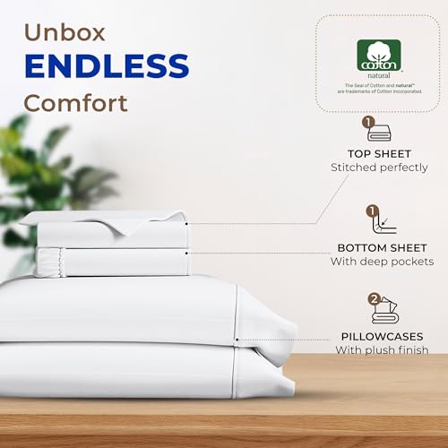 Luxury 100% Egyptian Cotton Queen Sheet Set