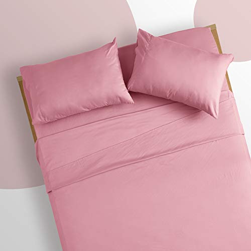 Kids Queen Bed Sheet Set - Ballet Pink 4-Piece