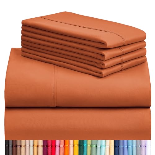 LuxClub 6 PC King Cooling Bed Sheet Set