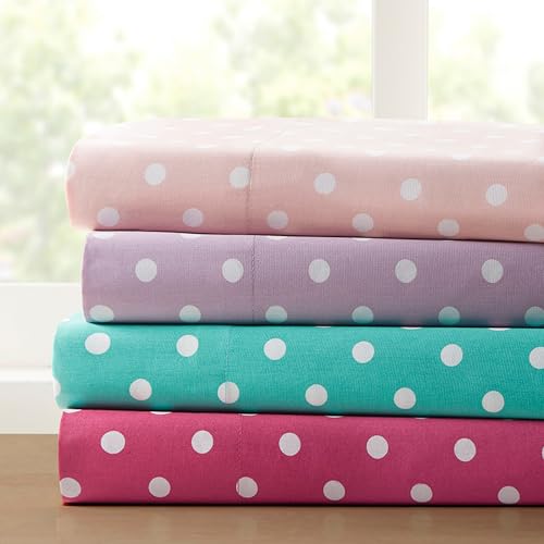 Hot Pink Polka Dot Twin Sheet Set for Kids