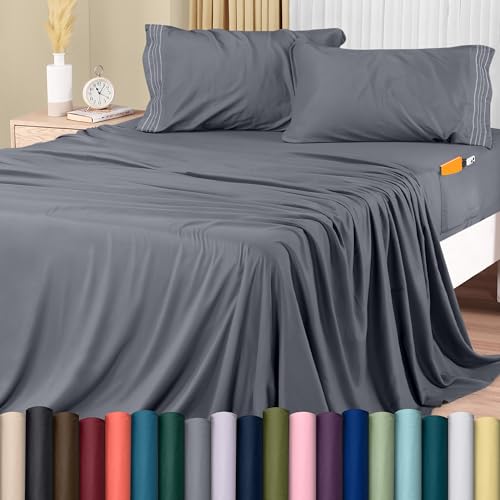 Luxury Microfiber Queen Bed Sheet Set with Pockets