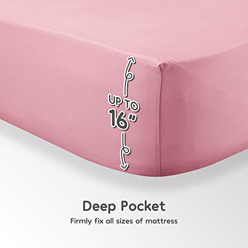 Kids Queen Bed Sheet Set - Ballet Pink 4-Piece