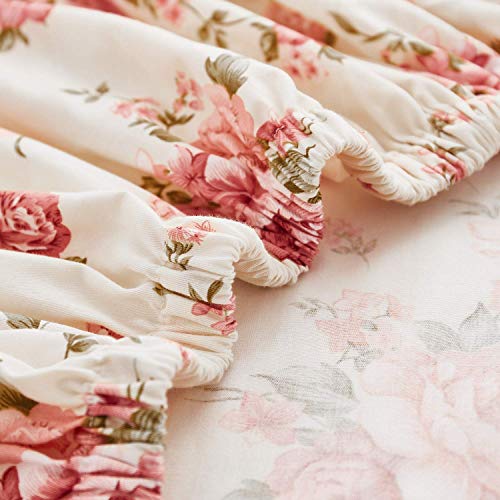 Brandream Floral Cotton Bed Sheet Set - Queen