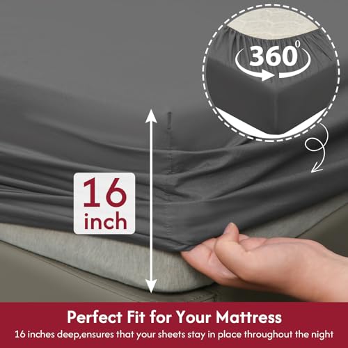 LONAVA Twin Luxury Microfiber Sheet Set - Gray