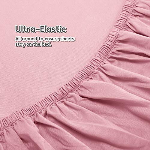 Kids Queen Bed Sheet Set - Ballet Pink 4-Piece