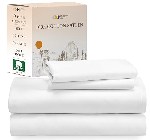 California Design Den 100% Cotton Queen Sheet Set