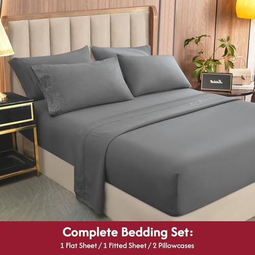 LONAVA Twin Luxury Microfiber Sheet Set - Gray