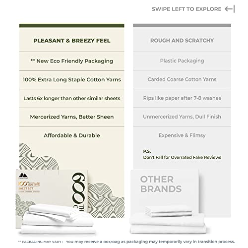 Luxury 100% Egyptian Cotton Queen Sheet Set
