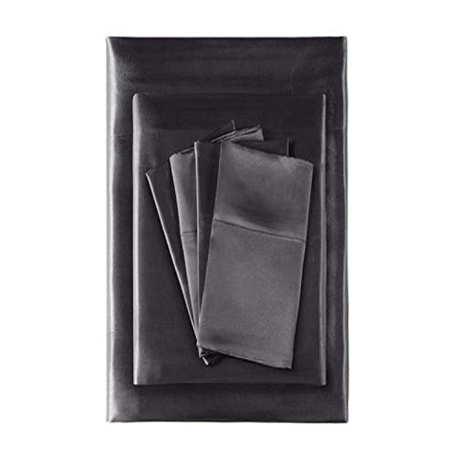 Niagara Black Satin Queen Bed Sheet Set