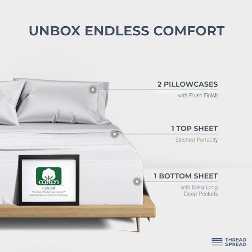 Luxury Egyptian Cotton King Sheets Set, 1500 TC