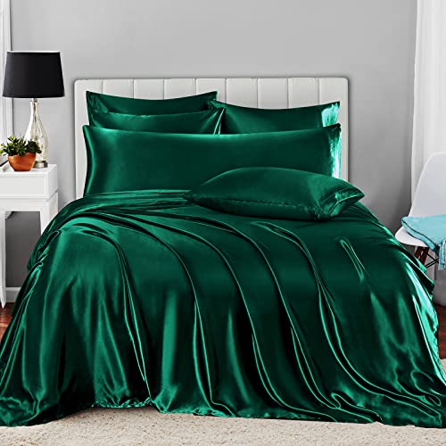 Luxurious 7-Piece Satin Queen Bed Set