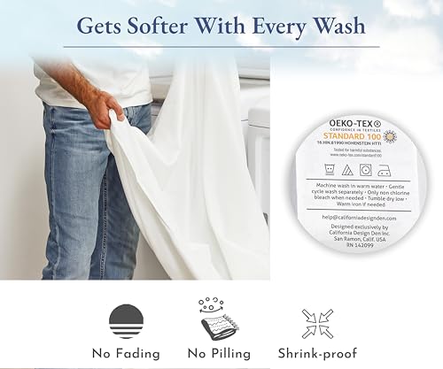 California Design Den 2-Pack Queen Cotton Bed Sheets