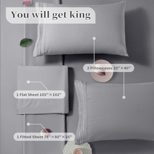 Shilucheng King Size Cooling Bed Sheet Set