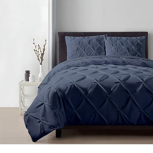 Green Luxury Pintuck Duvet Cover Set - King
