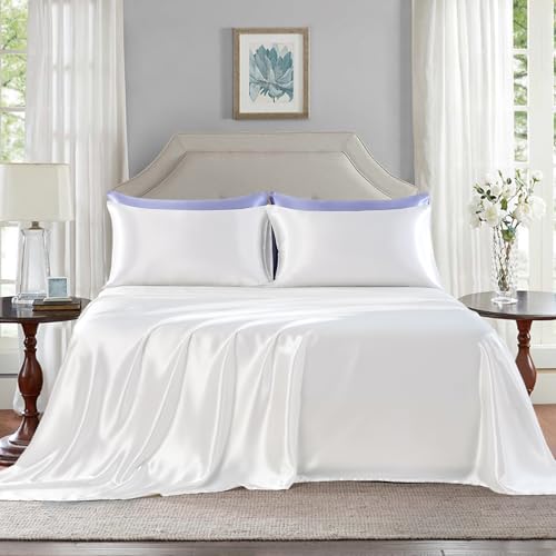 Luxury Satin Queen Bed Sheet Set - 4 Pieces