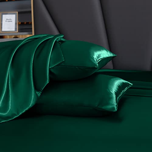 Luxurious 7-Piece Satin Queen Bed Set